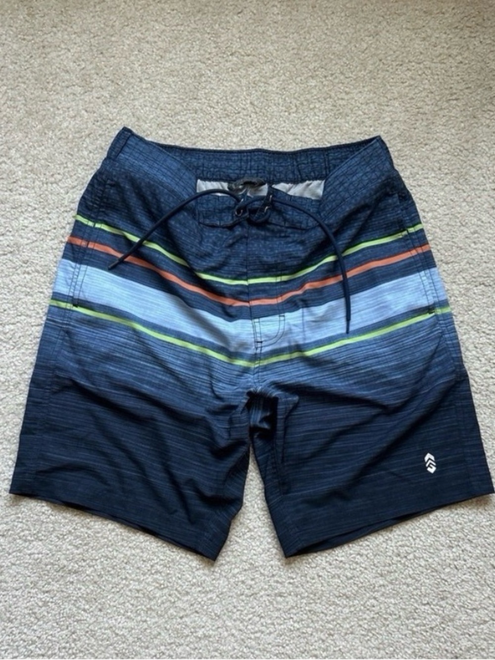 Free Country Hydroflx Boardshorts w/Built in Mesh Liner Blue Mens M